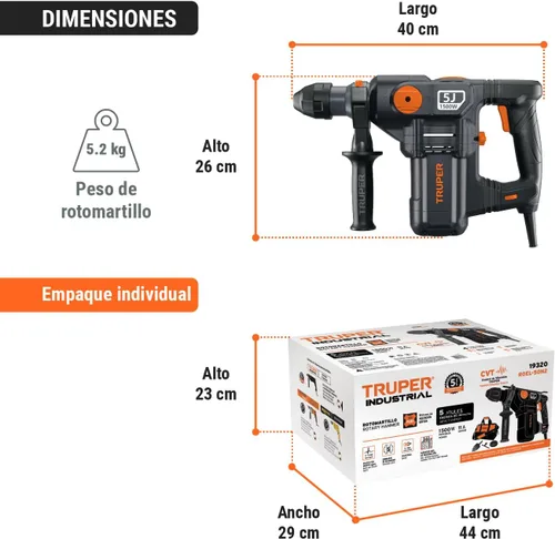 Miniatura 11 de Rotomartillo electropneumática SDS plus 5.0 Joules