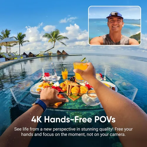 Miniatura 3 de Insta360 GO 3S - Paquete de acción de 128 GB blanco 4K, cámara portátil diminuta para vlogs, POVs sin manos, montaje en cualquier lugar