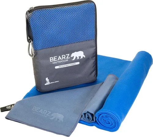 BEARZ - Juego de toallas de microfibra para exteriores, toallas de microfibra para el cuerpo, toalla de entrenamiento, toalla de campamento, toalla
