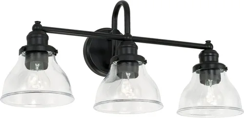Miniatura 35 de Capital Lighting 621111PN-426 - Lámpara de pared de cristal transparente de mediados de siglo, 1 luz de 100 vatios, 10 pulgadas de alto x 6 pulgadas