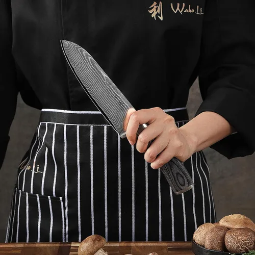 Miniatura 8 de Wakoli EDIS - Juego de cuchillos de damasco de 3 piezas, cuchillos de cocina profesionales con cuchillas de núcleo VG10, acero de Damasco de 67
