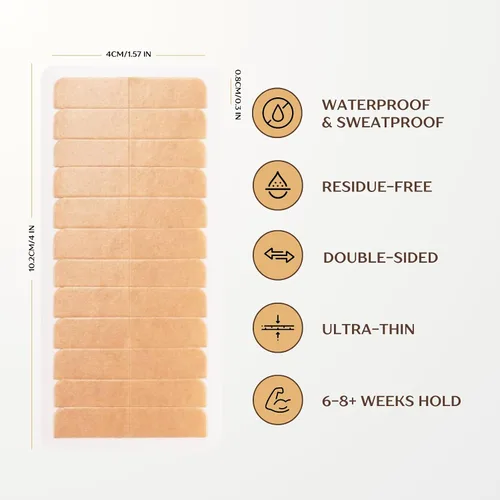 Miniatura 2 de WIGI Extensiones de cabello adhesivas de alta calidad, cabello humano 100 % real, 1.76 onzas por paquete, 20 unidades, extensiones de cabello lacio