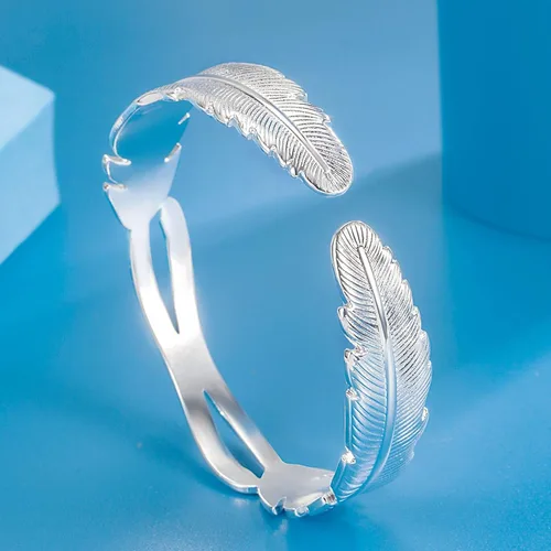 Miniatura 3 de Pulseras de plata de ley 925 para mujer, pulseras ajustables de moda para mujer, pulsera de la suerte para mujeres, mamá, esposa, San Valentín