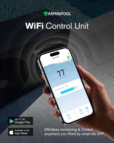 Miniatura 3 de Bombas de calor para piscina, bomba de calor de piscina de 30,000 BTU para piscinas sobre el suelo de hasta 8000 galones, control WiFi