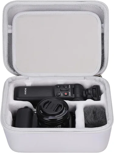 Miniatura 8 de FBLFOBELI Estuche rígido de almacenamiento EVA para Sony ZV-E10/ZV-E1/ZV-E10 II Vlog cámara digital, para trípode (GP-VPT2BT), micrófono, lente