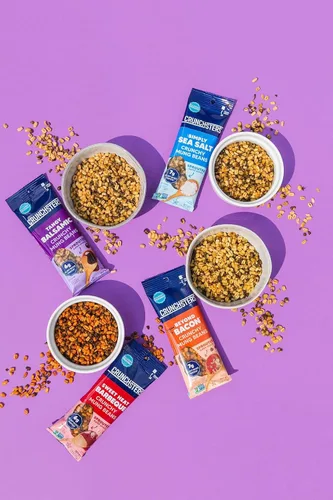 Miniatura 7 de Crunchsters Frijoles Mung crujientes, proteína a base de plantas, superbocadillo y aderezo para ensalada, sin gluten, sin nueces, vegano, 0.23 oz