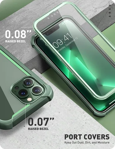 Miniatura 6 de i-Blason Ares - Funda para iPhone 13 Pro Max de 6.7 pulgadas [protector de pantalla integrado] [protección de grado militar] Funda transparente