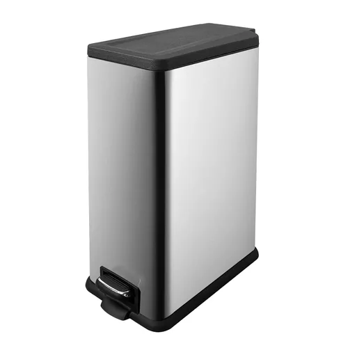 Miniatura 31 de Cubo de basura pequeño para baño con tapa, cubo de basura de 1.3 galones con cubo interior extraíble, cubo de basura delgado con tapa de cierre