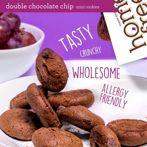 Miniatura 4 de Homefree Mini Caja de Galletas con Doble Chispas de Chocolate, Sin Gluten, Sin Nueces, Vegano, Seguro para la Escuela y Refrigerio Amigable