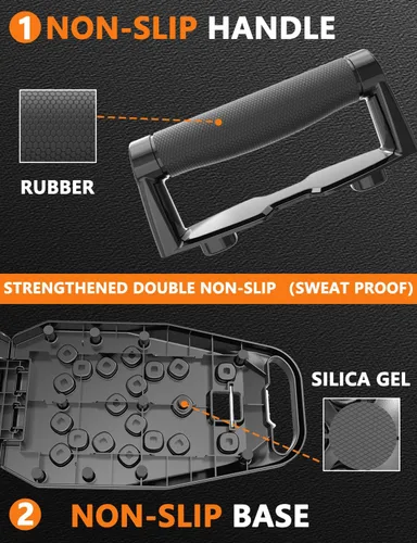 Miniatura 7 de BBTOPS Tabla Push Up, accesorios de fitness con bandas de resistencia Negro-Gris