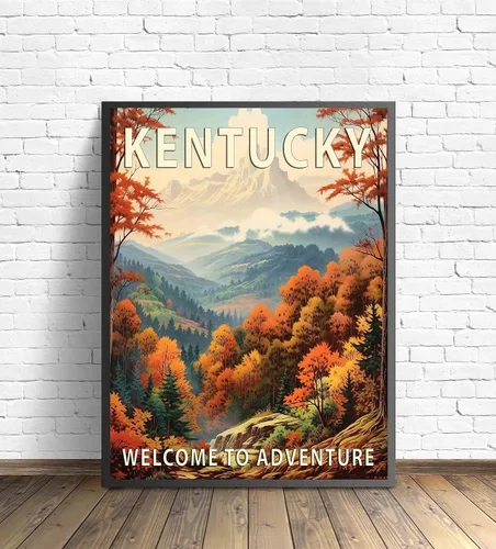 Miniatura 49 de Póster artístico de Alaska, decoración artística de paisaje retro de Estados Unidos, pintura de montaña y paisaje de aventura para dormitorio, sala