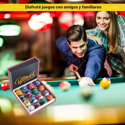 Miniatura 7 de Billmart Juego de 16 bolas de billar para mesa de billar Mármol Premium