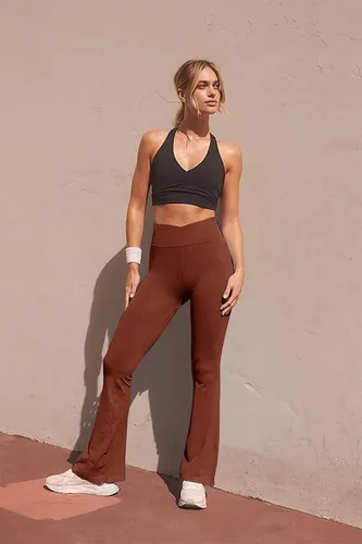 Miniatura 31 de ZOOSIXX Pantalones de yoga acampanados para mujer, leggings cruzados suaves con corte de bota