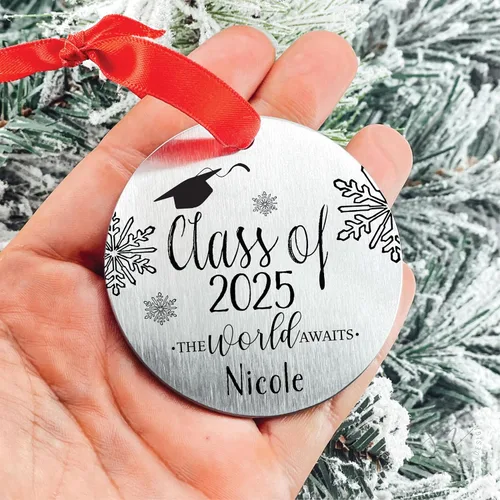 Miniatura 9 de Clase de 2026 - Adorno personalizado de Navidad de graduación 2026, adorno de Navidad, graduado, universidad, graduación, graduado de escuela