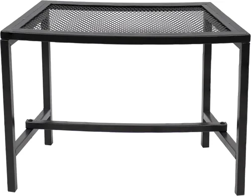 Miniatura 7 de Sunnydaze Banco curvado de malla para exteriores, juego de banco de metal para patio, asientos exteriores resistentes para patio trasero o hoguera