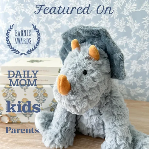 Miniatura 5 de MON AMI Bashful The Dino - Animal de peluche de 9 pulgadas para niños, juguete de peluche de dinosaurio suave, compañero prehistórico abrazable