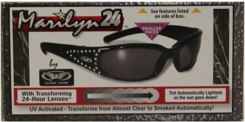 Miniatura 6 de Global Vision Marilyn 3 - Gafas de montar con diamantes de imitación fotocromáticos con oscurecimiento automático, protección UV400 ANSI Z87.1