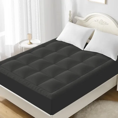 Miniatura 14 de YUGYVOB Cubrecolchón Twin - 800GSM Extra Grueso Refrescante y Transpirable Almohadilla de Colchón con Bolsillo Profundo de 8"-21" y Relleno Gris