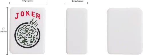 Miniatura 2 de Juego de Mahjong Americano GUSTARIA, 166 Azulejos Blancos Premium, 4 Estantes/Empujadores de Color Todo-en-Uno, Juego de Mahjong Completo con Bolsa