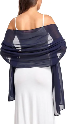 Miniatura 18 de Chales/mantones de gasa suave para vestidos, accesorios de mujer