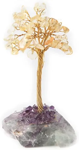 Miniatura 9 de YGLINE Bonsái de siete chakras, Feng Shui, árbol de dinero, equilibrio de chakras, reiki, sanación de cristal de aura, limpieza de cristal EMF