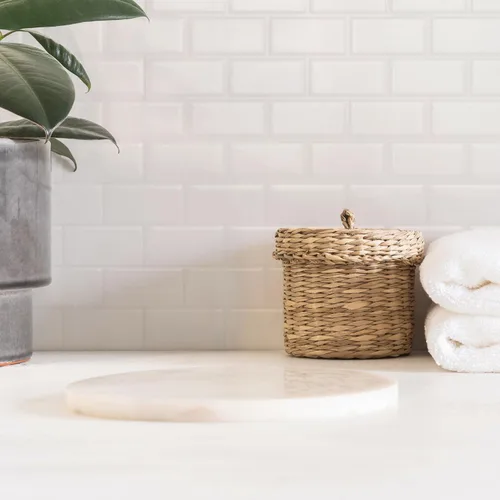 Miniatura 5 de SMART TILES Protector contra salpicaduras para despegar y pegar, 10 hojas de 10.95 x 9.70 pulgadas, adhesivo 3D para cocina, baño, azulejos de Metro