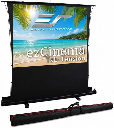 Miniatura 16 de Elite Screens ezCinema 2 pantalla de proyección, 84 pulgadas 16:9, manual de piso con extracción de tijera, portátil para oficina en casa, aula