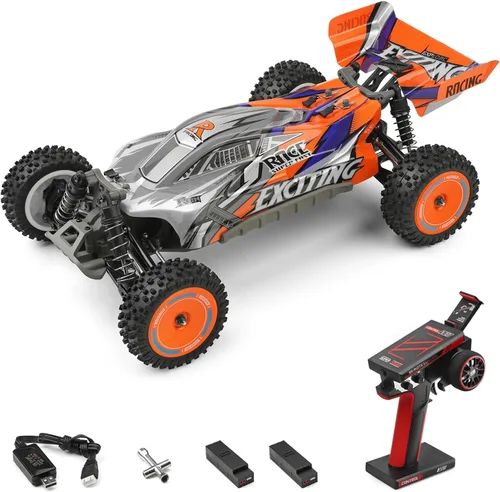 GoolRC WLtoys 124010 - Autos RC para adultos, auto de control remoto a escala 1:12, 4WD 55KM/H, auto de carreras RC de alta velocidad, 2.4 GHz, todo