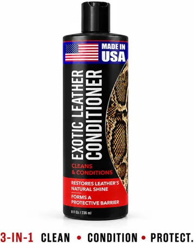 Acondicionador de Cuero Exótico para Botas - Limpiador de Cuero Hecho en EE.UU. Especialmente Formulado para Limpiar y Acondicionar tus Pieles de