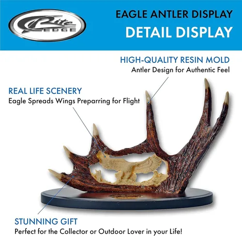 Miniatura 4 de Szco Supplies Eagle Antler - Cuchillo de exhibición, color marrón