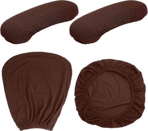 Miniatura 7 de Tallew Juego de 4 Fundas para Silla de Oficina Fundas Universales para Computadora Fundas Elásticas para Silla de Oficina Fundas para Respaldo