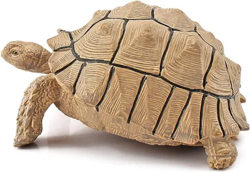 Miniatura 3 de AWXZOM Estatua de tortuga Sulcata – Stigmochelys pardalis Leopard Terrapin Figurita decoración de tortuga para decoración de reptiles del hogar