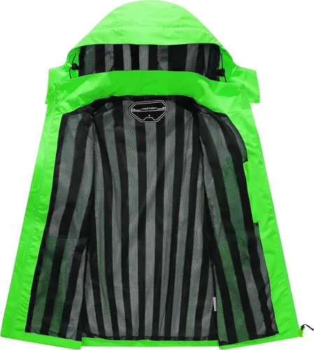 Miniatura 3 de OTU Chaqueta impermeable para mujer, ligera, impermeable con capucha para senderismo, viajes al exterior.