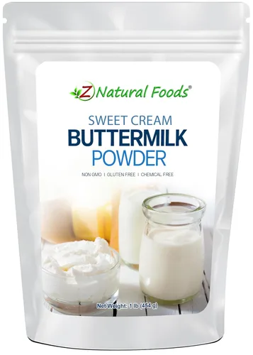 Z Natural Foods - Crema dulce suero de leche en polvo-100% natural- Sin gluten- Suero seco sin OGM- 1 libra