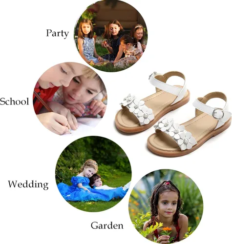 Miniatura 7 de GINFIVE Sandalias para niñas pequeñas, zapatos de verano para niñas pequeñas