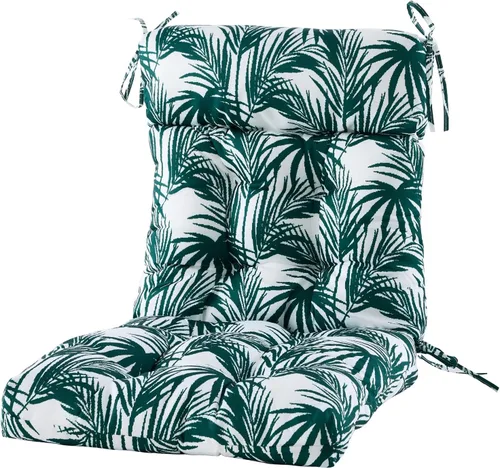 ARTPLAN Cojín para silla de exteriores, cojín de respaldo alto para patio con lazo para silla mecedora Adirondack, 44 x 21 x 4 pulgadas, 1 unidad,