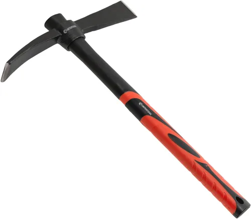INTERTOOL Azadón Cortador Pequeño – Herramienta de Jardín de Acero Forjado de 1.5 lb para Deshierbe, Excavación, Camping - Mango Antideslizante de