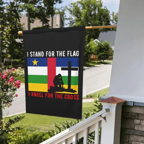 Miniatura 8 de I Stand For The Central African Republic Flag And I Kneel For The Cross Garden Flag 28"x40" Inch Double Sided Garden Flags Home Lawn Outdoor Decor