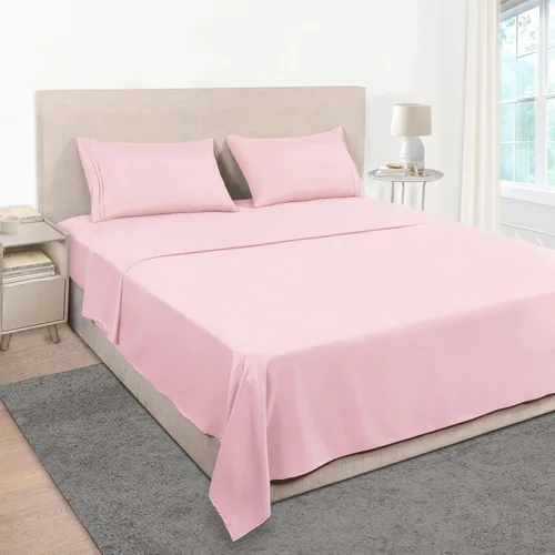 Miniatura 27 de Mejoroom Juego de sábanas de tamaño King – Sábanas y fundas de almohada de ropa de cama 1800 de lujo para hoteles – Sábana bajera con bolsillo