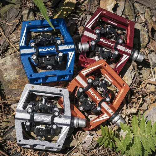 Miniatura 6 de Funn Mamba S MTB - Pedales sin clip de doble cara, pedales de bicicleta de montaña de plataforma compacta, compatibles con tacos SPD, pedales