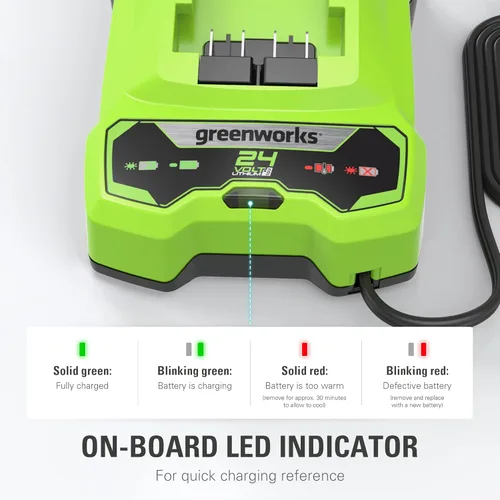 Miniatura 3 de Cargador de batería Greenworks de 24 V (cargador genuino Greenworks)