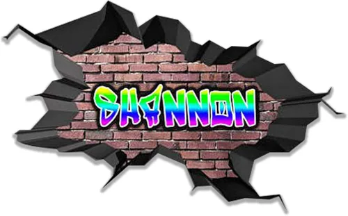 Miniatura 12 de Calcomanía de pared con nombre personalizado, graffiti 3D Arte personalizado calcomanía decorativa de vinilo Removible Despegar y pegar