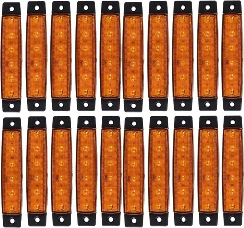 Miniatura 7 de Luces LED azules de marcador lateral, (paquete de 20) 6 LED 2835 SMD lámparas de liquidación para camión, remolque, caravana, camioneta, tractor, 20