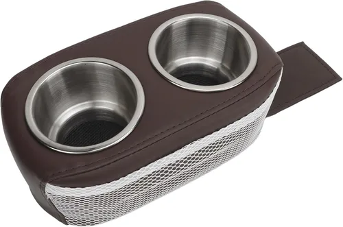 Miniatura 9 de Portavasos para barco, organizador portátil para barco con doble soporte de acero inoxidable, soporte doble para bebidas de pontón impermeable