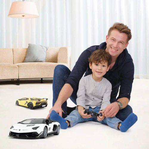 Miniatura 10 de RASTAR Coche de juguete Lamborghini 1:14 Lamborghini Aventador SVJ, modelo de control remoto, súper coche deportivo RC para carreras, para niños