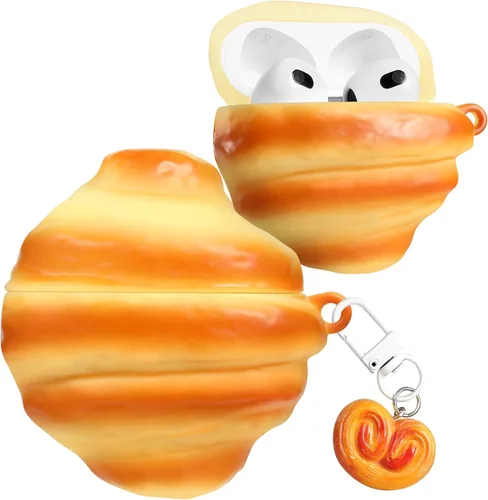 Miniatura 21 de Boaretiu - Funda para AirPods Pro/Pro de 2ª generación, lindo KawaiiBanana con llavero para AirPods Pro y Pro 2, divertida funda 3D de silicona