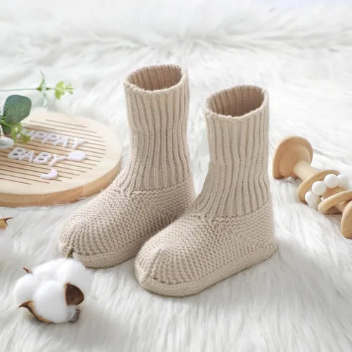 Miniatura 5 de YIXPOH Botines para bebé, recién nacido, primeros pasos, antideslizantes, para cuna, calcetines de punto cálido