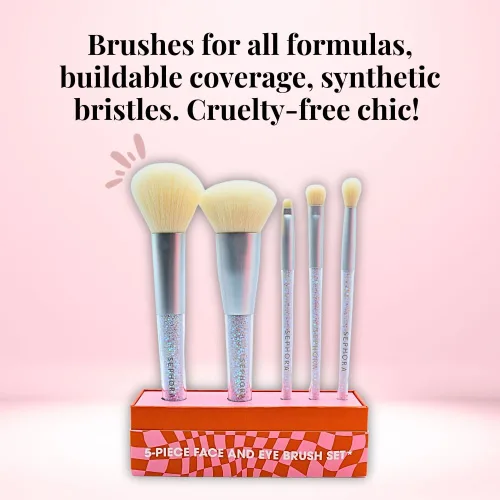 Miniatura 5 de SEPHORA COLLECTION - Juego de brochas para rostro y ojos (5 piezas)