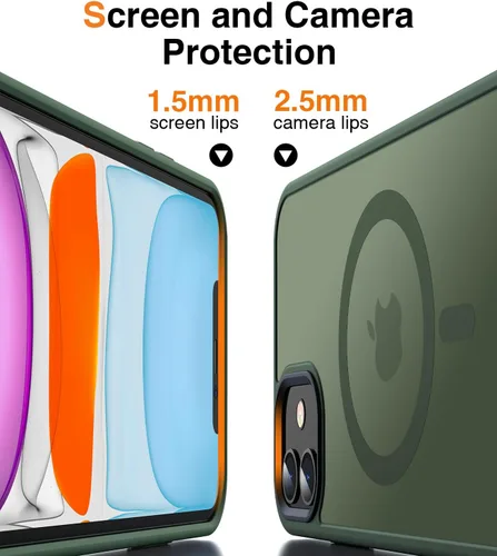 Miniatura 6 de Meifigno Funda magnética para iPhone 11, [protección de grado militar y compatible con Magsafe], policarbonato mate translúcido con teclas