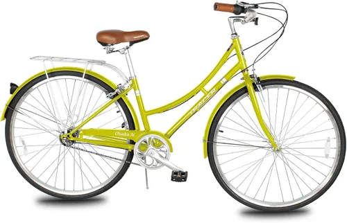 Miniatura 21 de Tracer Osaka - Bicicletas híbridas, marco de acero, Shimano Nexus Inter 3/7 velocidades, agarre marrón asiento marrón, bicicleta de carretera, Rojo